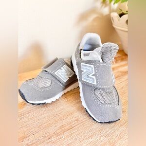 New Balance Kids Gray Velcro Sneakers